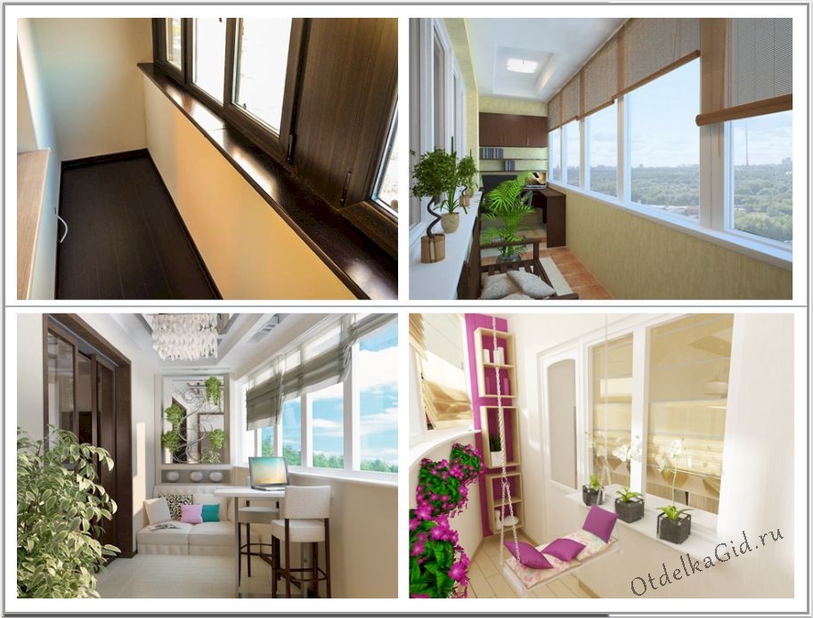 Дизайн лоджии, облицованной гипсокартоном