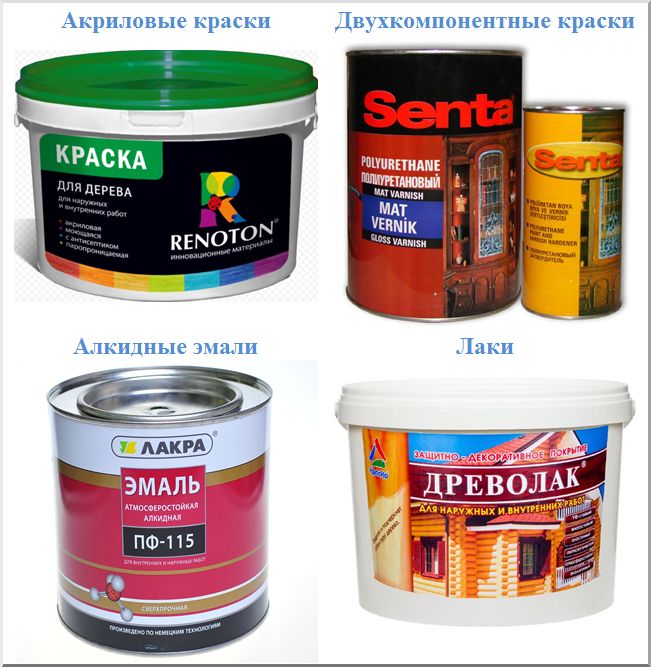 Перечень лаков и красок для окрашивания дерева