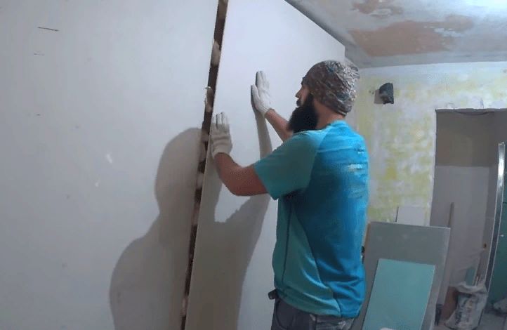 Монтаж ГКЛ на клей