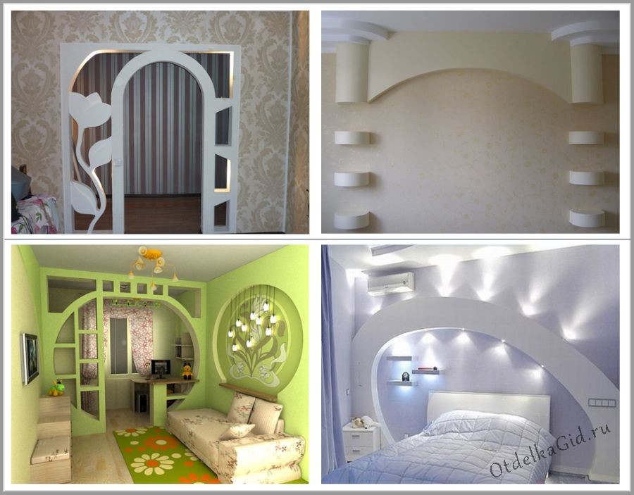 Обтекаемые арочные короба из ГКЛ