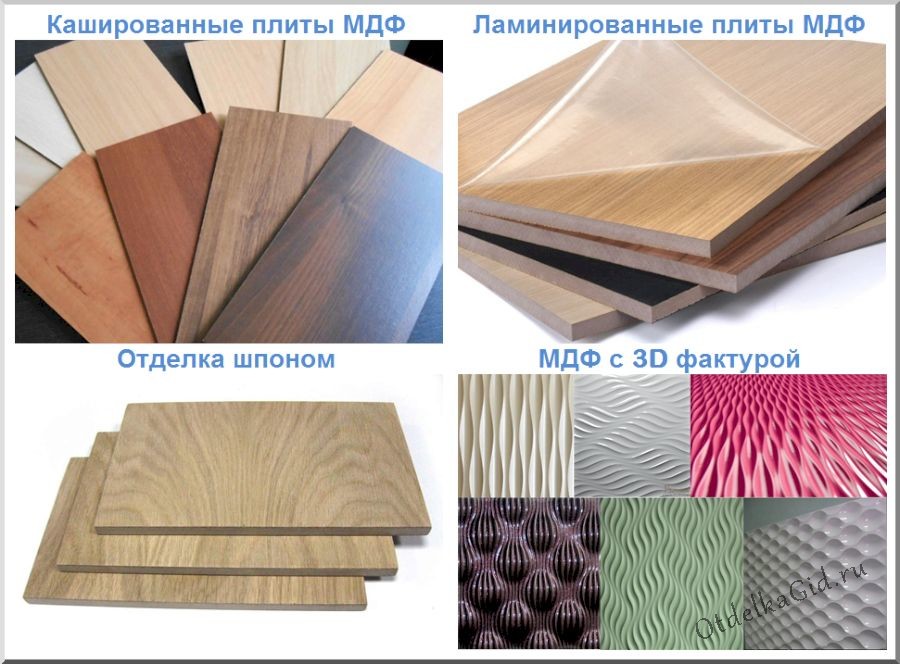 Виды МДФ облицовки