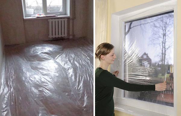 Подготовка помещения При удалении старой краски образуется большое количество пыли и грязи, поэтому все необрабатываемые поверхности и стационарные предметы нуждаются в защите