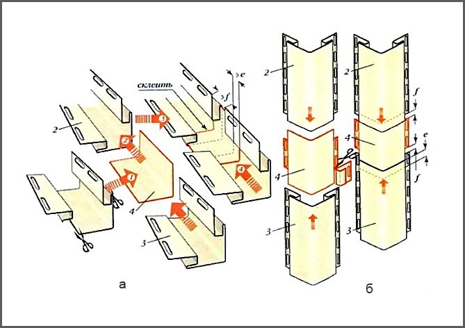 Соединение раружных углов черех накладку