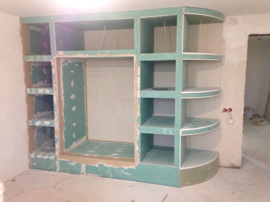 Корпус гипсокартонного шкафа без отделки