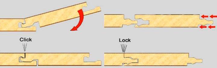 Два распространенных вида замков для доски