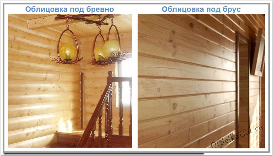 Блок-хаус и отделка под брус в доме