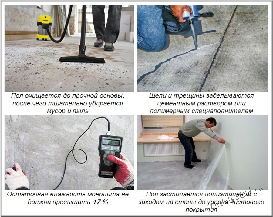 Как подготовить основу под сухую стяжку