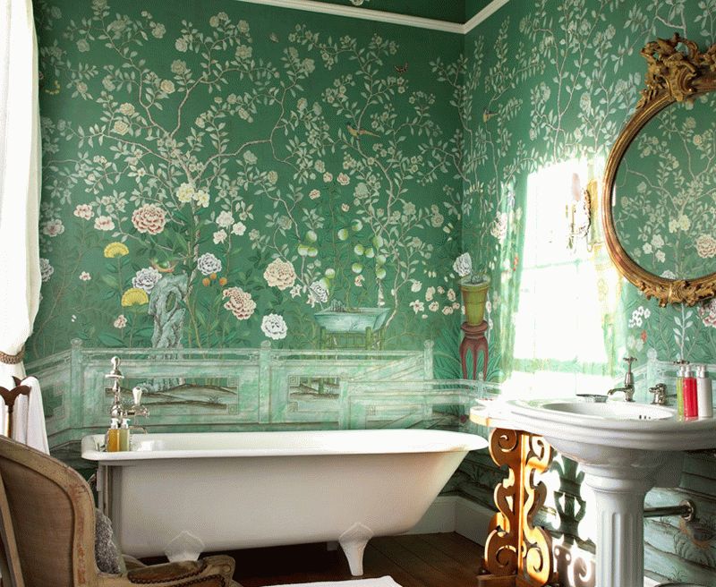 Обои в ванной Обои в ванной