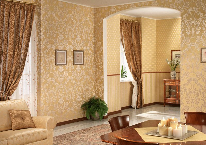 Комбинирование обоев Зонирование пространства при помощи комбинирования обоев