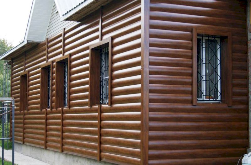 Металлическая облицовка под бревно