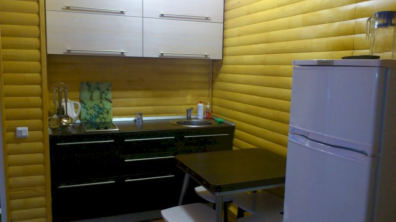 Блок-хаус на кухне