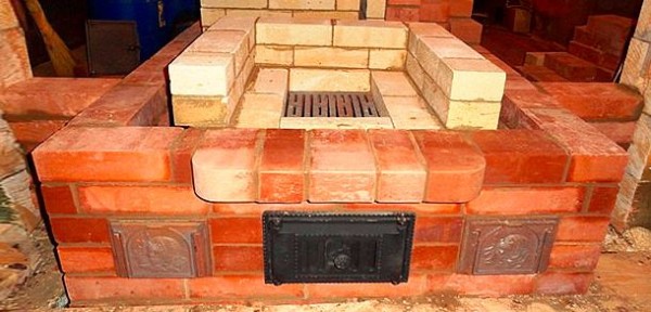 Обкладка топки огнеупором