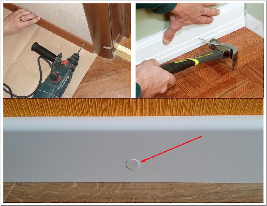 Крепление бордюра с высверливанием по центу