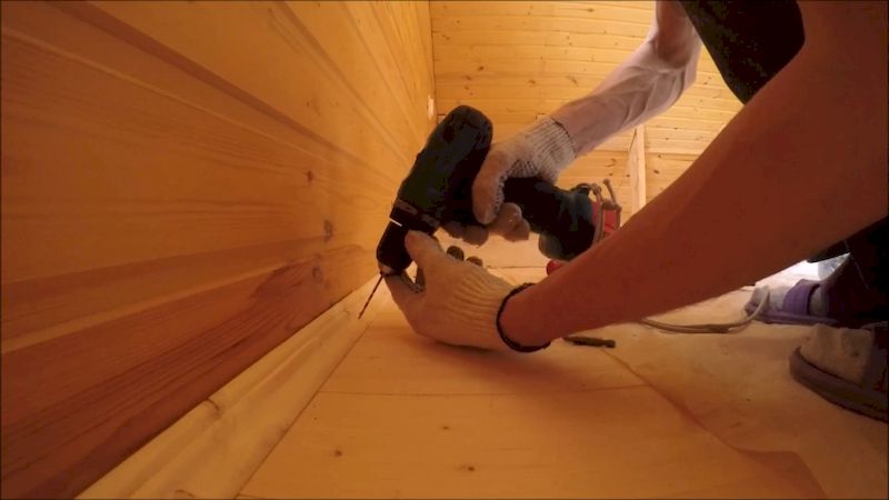 Фиксация галтели к полу