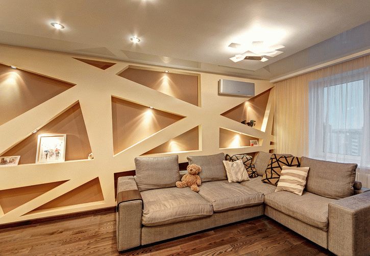 Декоративная отделка гипсокартоном Декоративная отделка стен с помощью гипсокартона