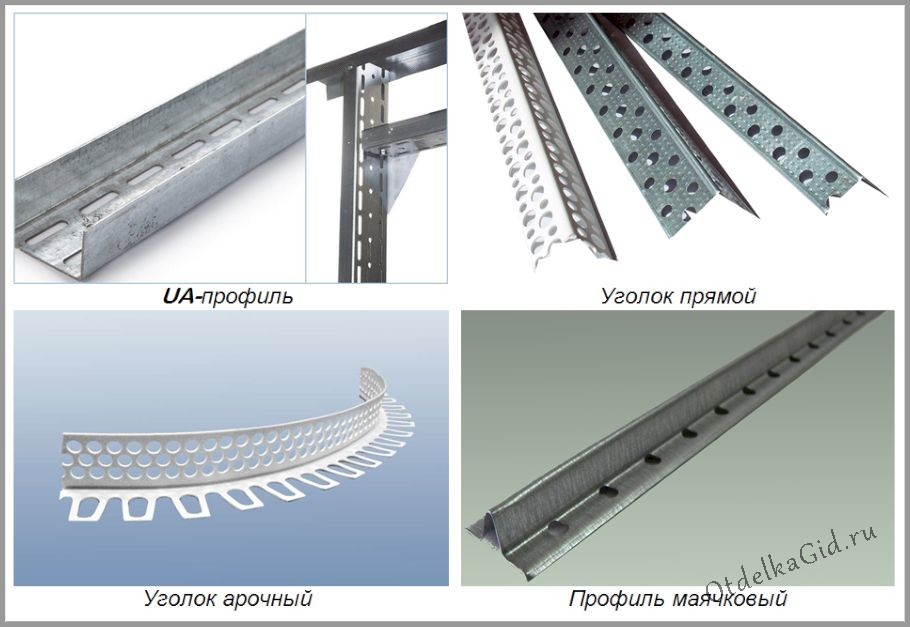 Виды вспомогательных профилей