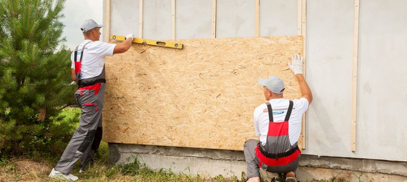 Начальная фиксация облицовки
