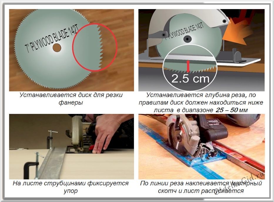 Порядок резки ручной циркуляркой