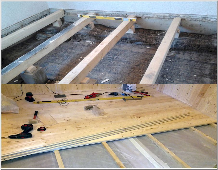 Два варианта монтажа несущих балок