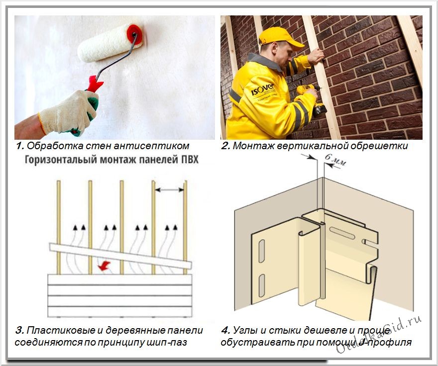 Горизонтальное крепление сайдинга