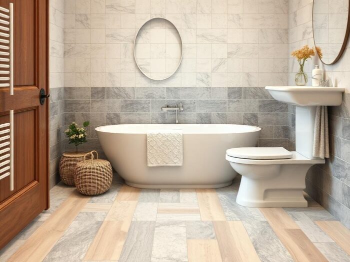 Отделка пола в ванной: материалы и технологии. Уход и эксплуатация пола в ванной Отделка пола в ванной: материалы и технологии. Уход и эксплуатация пола в ванной