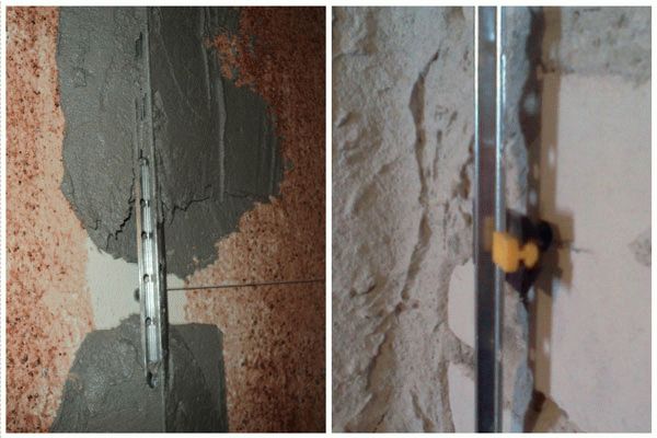 Способы монтажа штукатурных маяков Способы монтажа штукатурных маяков