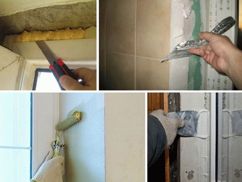 Подготовка откосов Этапы подготовки откосов перед облицовкой