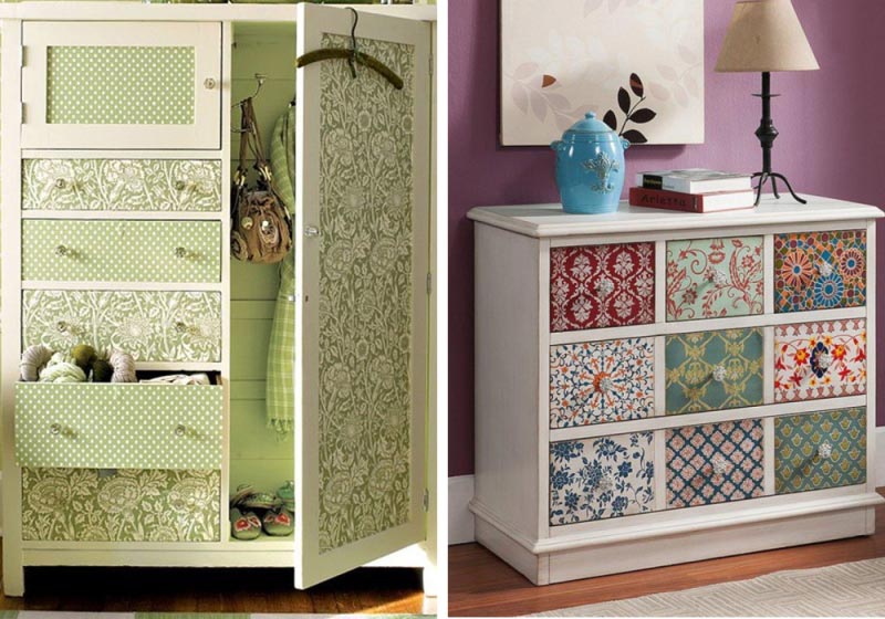Декорирование мебели обоями Декорирование мебели обоями