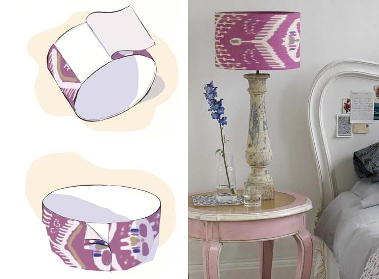 Абажур лампы Абажур лампы из обоев