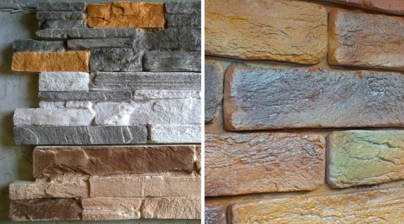 Плитки из гипса Технологический процесс изготовления и окрашивания плитки из гипса позволяет создавать любую имитацию натурального камня, а также реализовывать смелые дизайнерские идеи