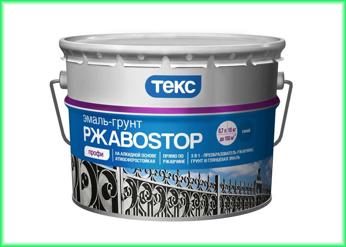 Грунт эмаль Текс Краска-грунт-преобразователь наносится минимум в два слоя, перед нанесением второго нужно дождаться полного высыхания первого