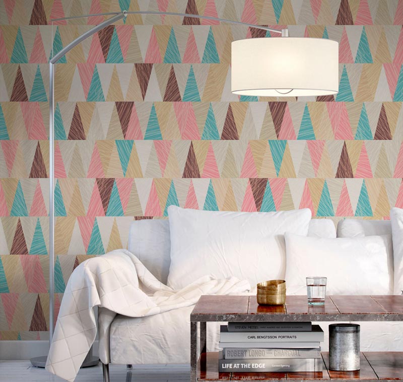 Контрастные обои Контрастные обои пастельных оттенков