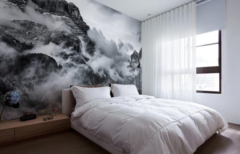 Черно-белые фотообои Фотообои способны создать перспективу, расширив тем самым пространство комнаты