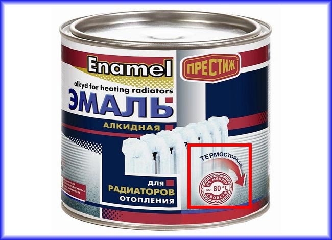 Алкидная эмаль Enamel Одна из обязательных характеристик краски для батареи – это термостойкость