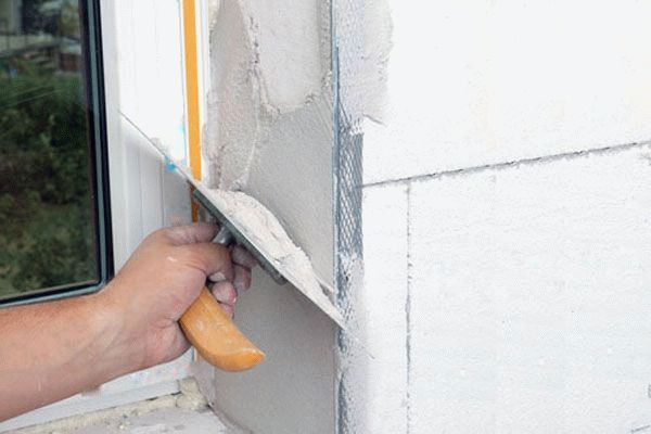 Штукатурка откоса Штукатурка оконного откоса