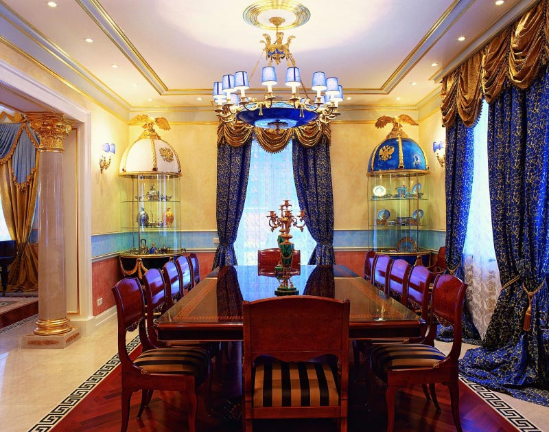 Столовая в стиле ампир Стиль ампир в интерьере