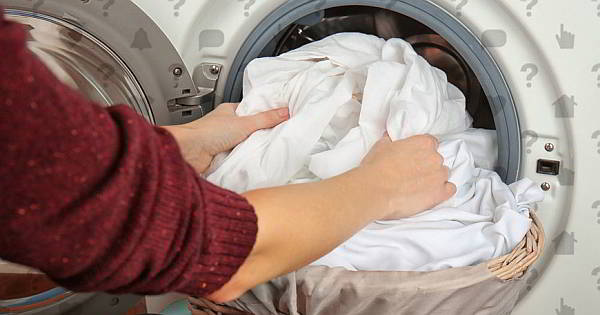 Фото: отбеливаем постельное белье в стиральной машинке